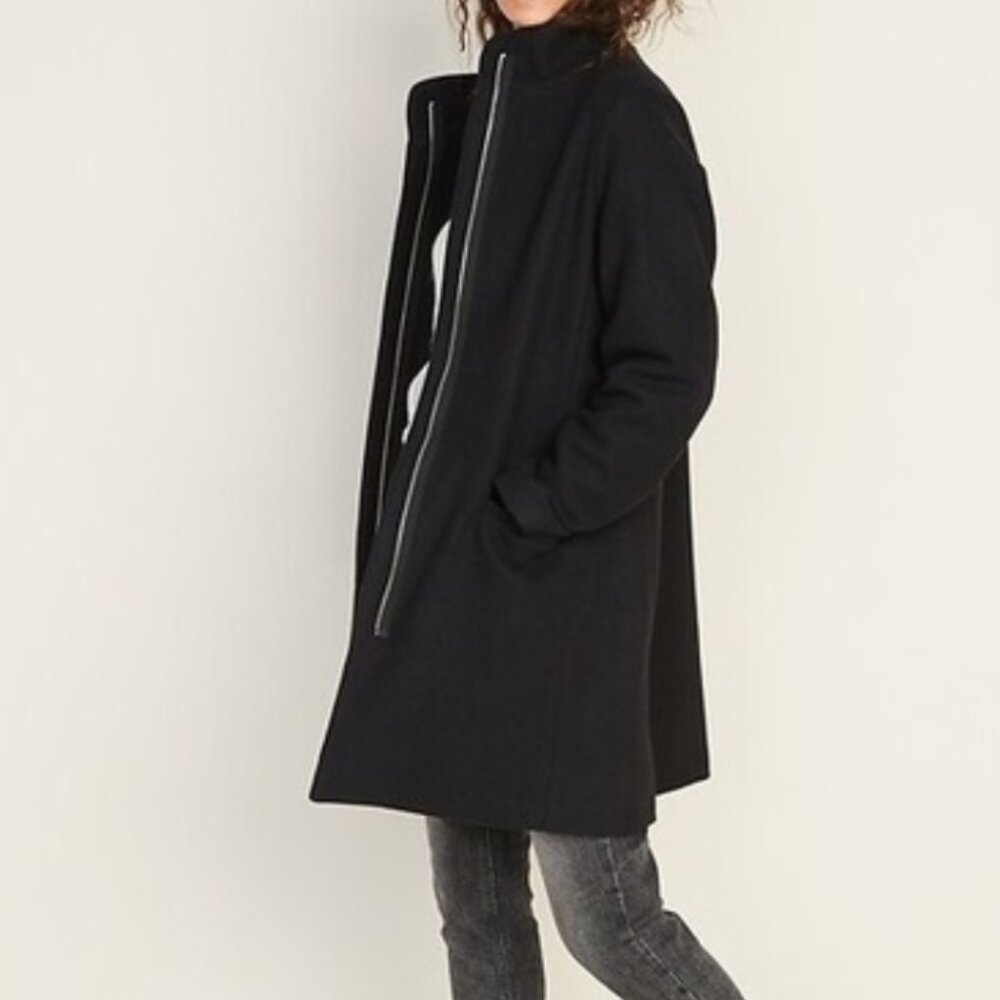 Old Navy funnel neck coat jacket black size XS